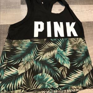 Victoria secret pink palm tree tank medium